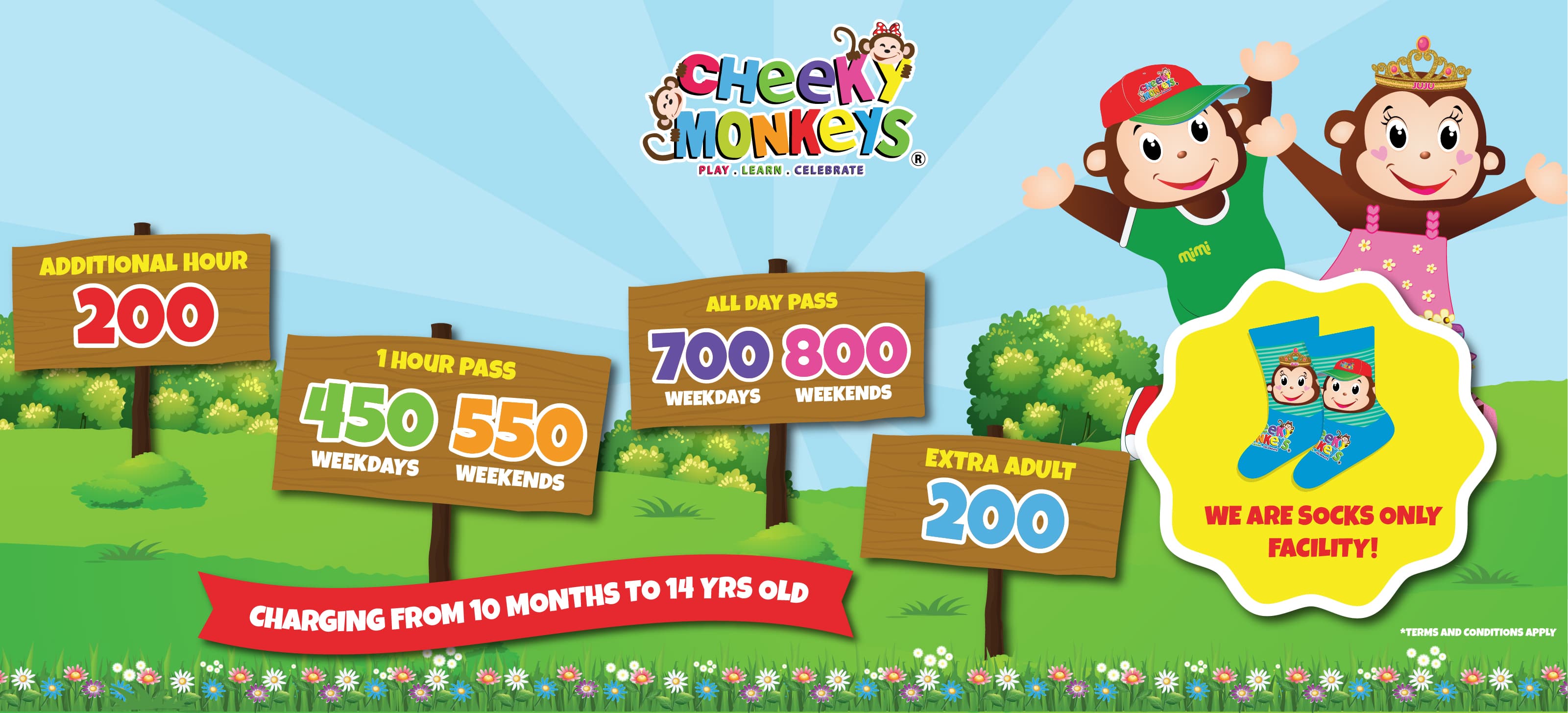 Cheeky Monkeys play admission rates